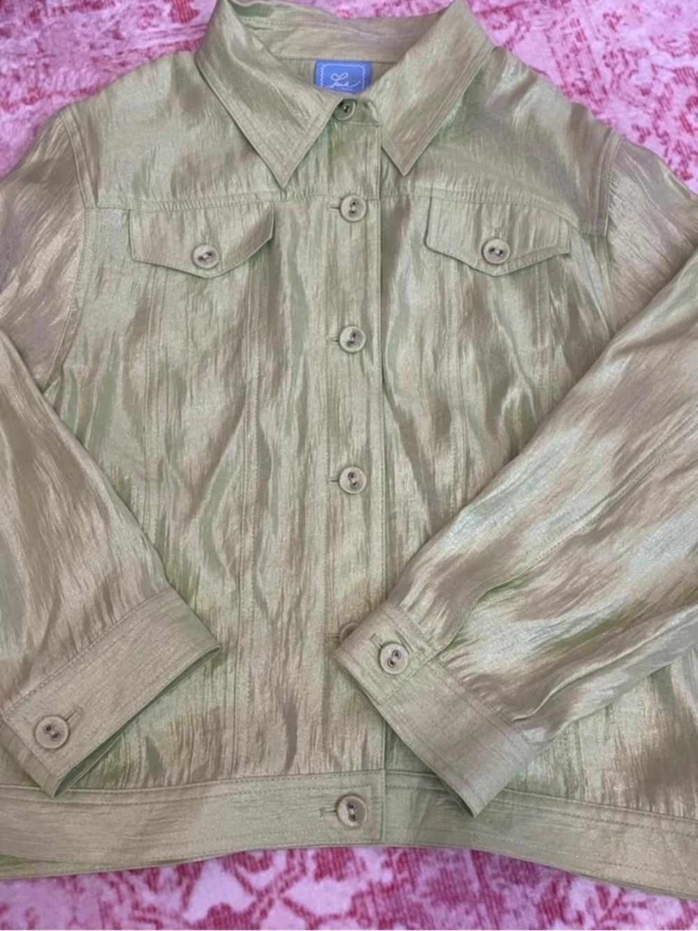 Aravon Metallic Light Green Jean Jacket